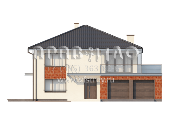 Проект просторного современного коттеджа  S3-252-1 (ZX30)