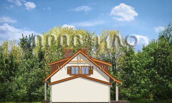 Проект газобетонного коттеджа на 2 семьи S8-213 (Фрашка 2)
