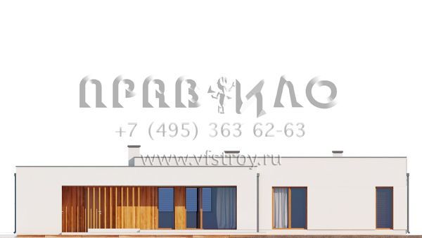 Проект особняка в стиле хайтек с гаражом на два автомобиля  S3-167-3 (ZX102)