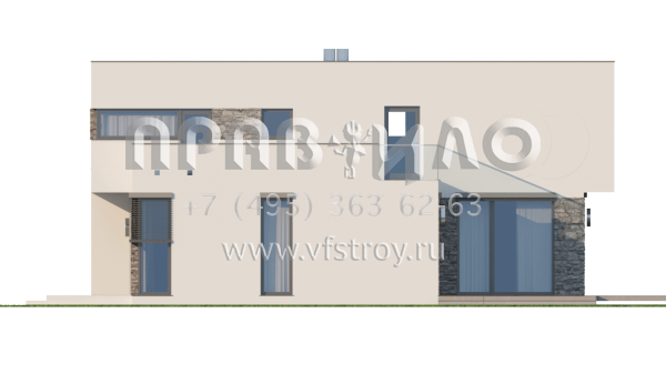 Проект оригинального коттеджа в стиле хай тек  S3-211-1 (Zx46)