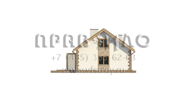 Проект классического мансардного дома с гостиной и пятью спальнями S3-198-6 (Z343)