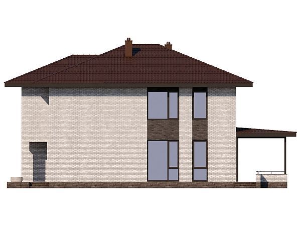 Загородный 2-этажный дом из газобетона S7-198 (3-65.2)