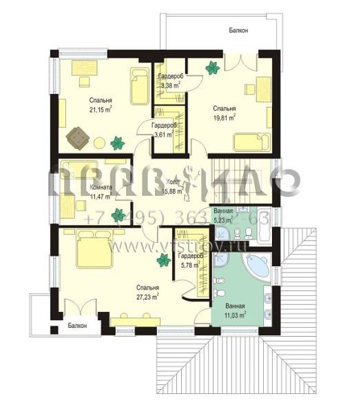 Проект дома с клинкерной отделкой S8-332-1 (Топаз)