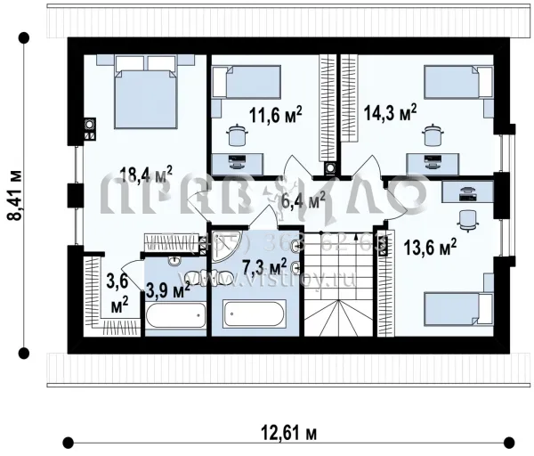 Проект одноэтажного загородного дома с гаражом S3-155 (Z269)