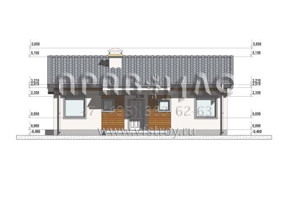 Проект компактного одноэтажного дома S3-82 (Z7)