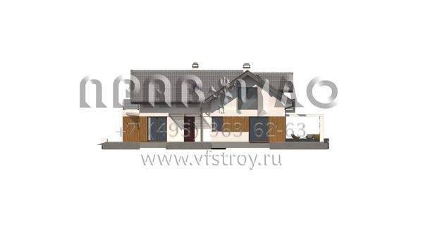Проект дома с мансардой и помещением для коммерческого использования S3-171 (Z150)