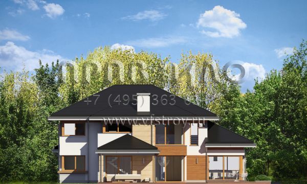 Проект эксклюзивного коттеджа S8-432-1 (Дом с видом)