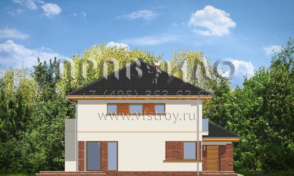 Проект коттеджа с широким остеклением S8-227-3 (Изумруд 3)