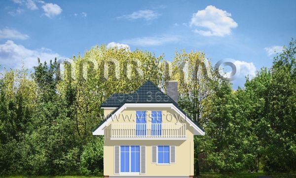 Проект небольшого коттеджа с балконом S8-110 (Адам)