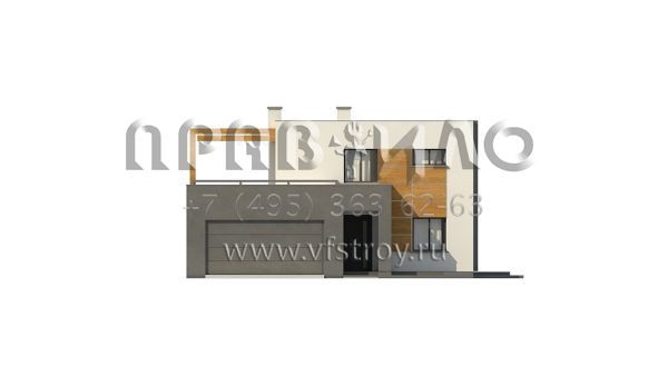 Проект оригинального двухэтажного дома в стиле хайтек с террасами на двух уровнях S3-137 (Zx73)