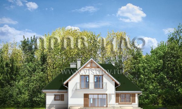 Проект коттеджа со сложными фасадами S8-235 (Дом в Берёзках)