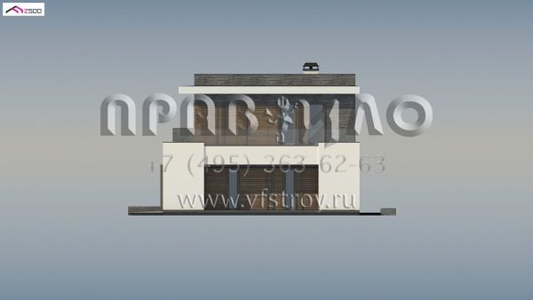 Проект стильного двухэтажного коттеджа с оригинальной архитектурой S3-184-11 (Zx146)