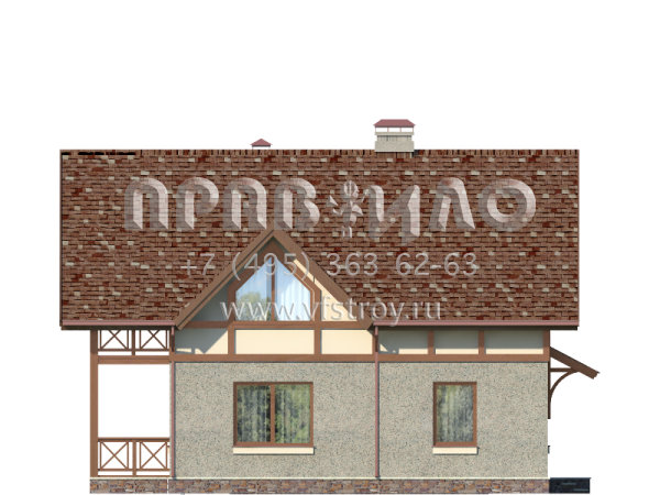 Экономичный дом с гостевым блоком S7-137 (3-10)