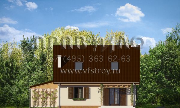 Проект дома с пристроенным гаражом S8-157-2 (Сказочный 3)