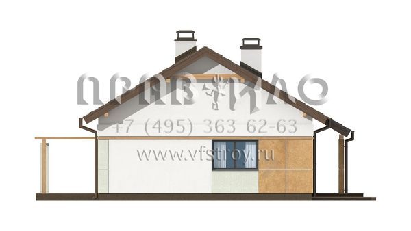 Проект одноэтажного компактного частного домика S3-78-1 (Z253)