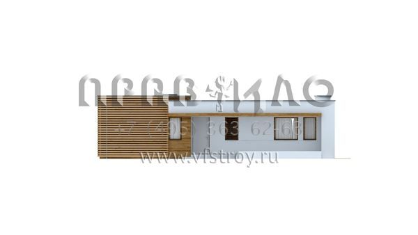 Проект дома с плоской кровлей в стиле хай-тек S3-99-1 (ZX53)