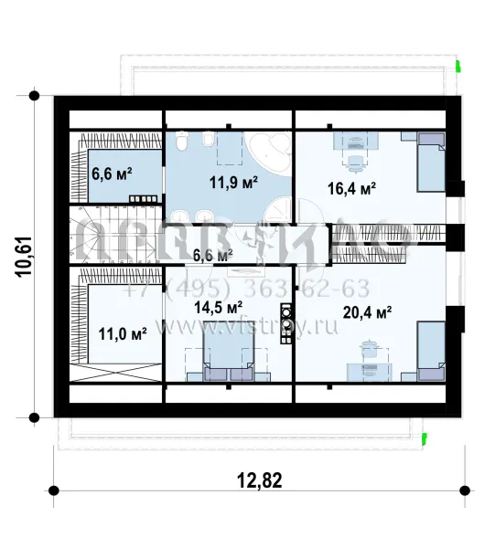 Проект дома с двухскатной крышей s3-199 (Z316 P PK)