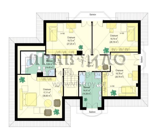 Проект коттеджа с большой террасой S8-315 (Майя 4)