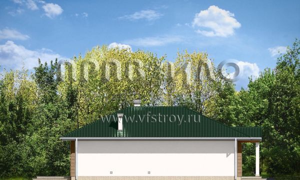 Проект небольшого дома с четырехскатной кровлей S8-102-4 (Непоседа)