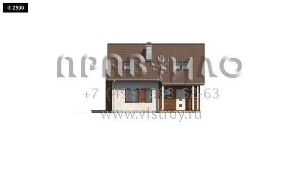 Проект коттеджа со спальнями в мансарде S3-119-4 (Z101 L h+)