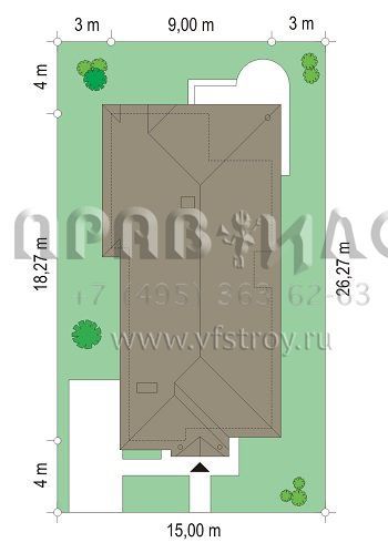 Проект вытянутого одноэтажного дома S8-139-1 (Такса)