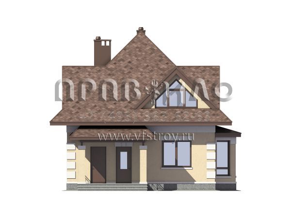 Небольшой загородный дом с эркером S7-108 (3-13а)