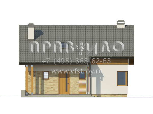 Проект частного двухэтажного дома для узкого участка  S3-112-3 (Z210)