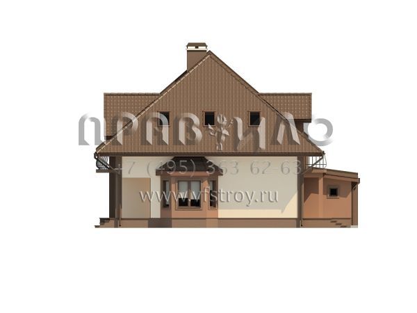 Проект двухквартирного дома с мансардой S3-223-2 (ZB1)