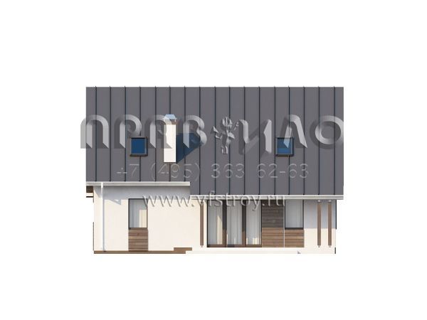 Проект комфортабельного дома с двускатной кровлей S3-177 (Z119)