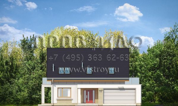 Проект коттеджа с крыльцом - террасой S8-205 (Альбатрос 2)