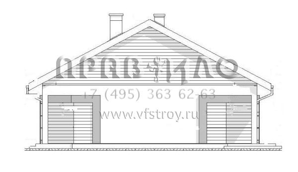 Проект современного одноэтажного дома с тремя спальнями и террасой S3-139-12 (z459 v1)