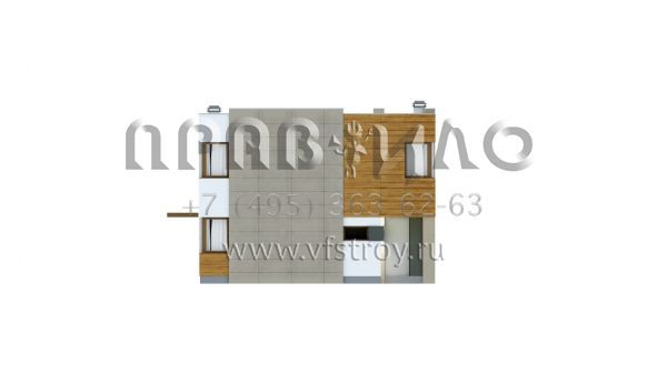 Проект дома в стиле хайтек для строительства на узком участке  S3-102-2 (ZX51)