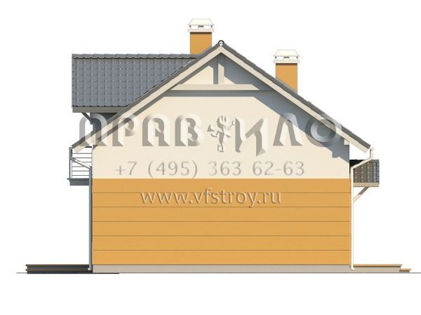 Проект простого загородного дома  S3-127-1 (Z65)