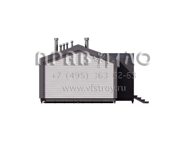 Проект барнхауса на основе деревянного каркаса S7-61 (4-06)