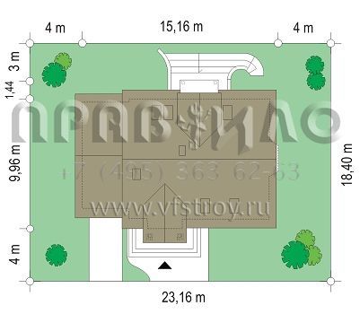 Проект компактного коттеджа S8-229 (Аккуратный 2)
