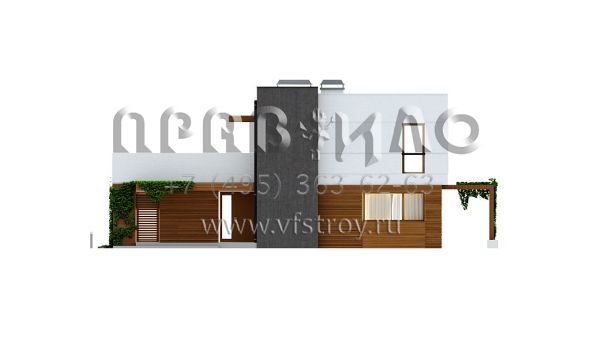 Проект дома в стиле хайтек с гаражом на два автомобиля  S3-182-4 (ZX54)