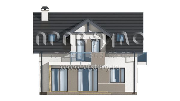 Проект красивого дома из кирпича, керамических блоков или газобетона S3-131-2 (Z65 v2)