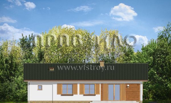 Проект прямоугольного загородного дома S8-129-1 (Лучик)