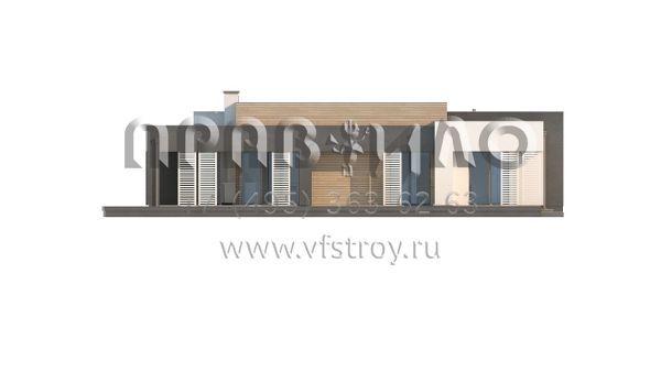Проект одноэтажного загородного дома в стиле хайтек s3-133-4 (Zx65 +)