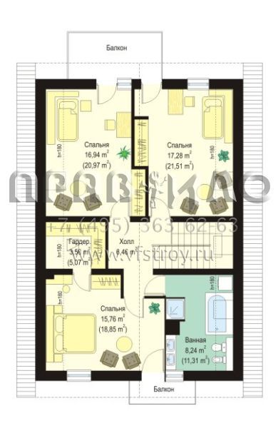 Проект коттеджа в современном стиле S8-197 (Городской)