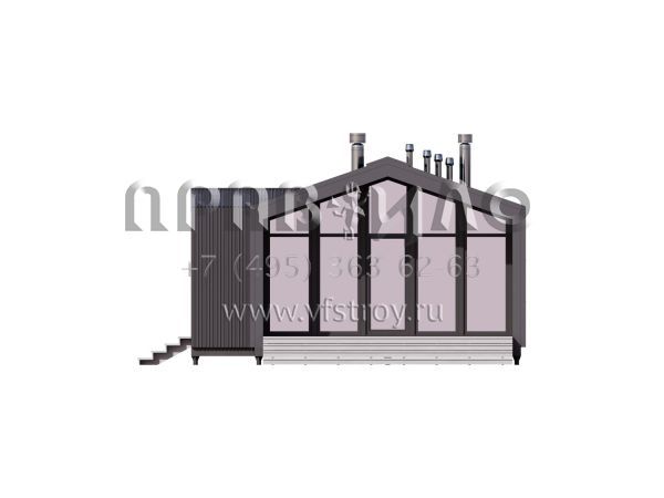 Проект барнхауса на основе деревянного каркаса S7-61 (4-06)