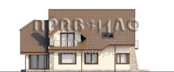 Проект коттеджа для большой семьи с гаражом на два автомобиля S3-365 (Z59)