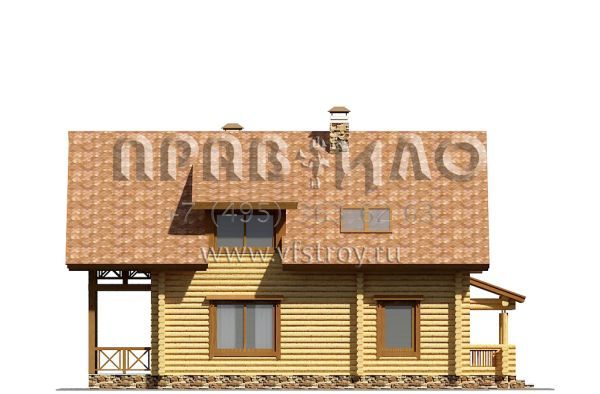 Проект деревянного дома с гаражом S7-157(1-22)