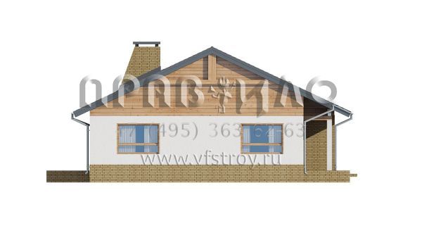 Проект комфортабельного одноэтажного дома с широкой двускатной крышей S3-124-5 (Z41 plus)