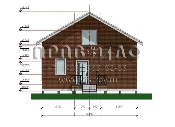 Проект каркасного дома для двух человек SK-56