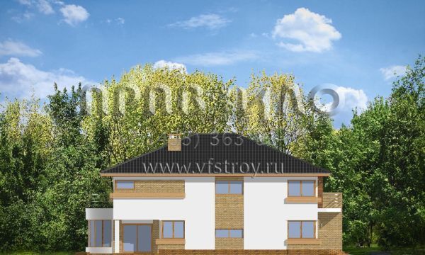 Проект загородного коттеджа с четырехскатной кровлей S8-451 (Габриэль)