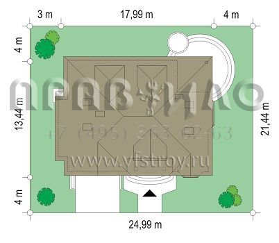 Проект коттеджа с красивыми фасадами S8-291 (Затишье 2)
