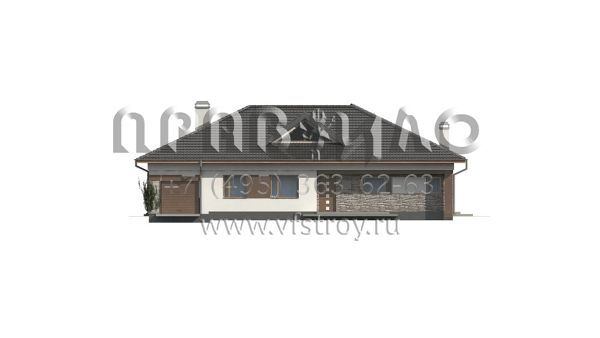 Проект коттеджа с встроенным в корпус гаражом S3-189-4 (Z153 GL)