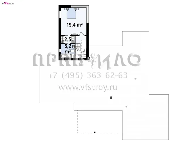Проект стильного двухуровневого дома с большим гаражом S3-259-4 (Zx140)
