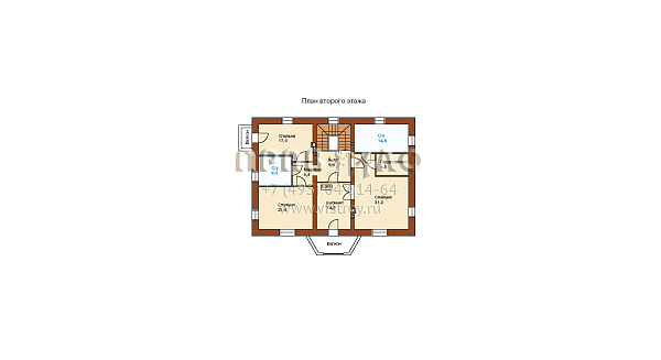 Представительный двухэтажный загородный особняк J-259-1K